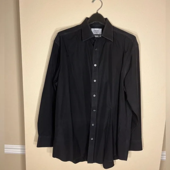 Charles Tyrwhitt Black Dress Shirt - Picture 1 of 6